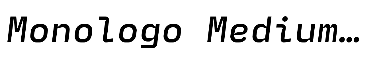 Monologo Medium Italic